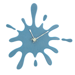 【上手家居】波洛克造型掛鐘 潑彩藍(靜音時鐘/壁鐘/靜音掛鐘/壁掛時鐘/客廳時鐘), , large