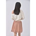 (L) earth music ecology吊帶棉質杏色短裙二手衣, , large