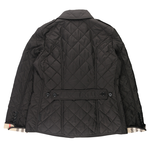 BURBERRY M號菱格紋棉質輕型外套/黑色, , large
