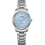 CITIZEN 星辰 冰河藍 光動能簡約女錶-27.5mm EW2318-73L, , large
