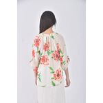 (S) yumi kim質感花卉白色長袖上衣二手衣, , large