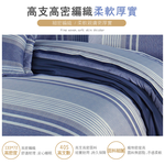 【多利寶寢具】FITNESS 精梳棉雙人鋪棉兩用被套-安德里-藍, , large