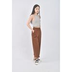 (2XL) art made高腰厚磅棕色長褲二手衣, , large