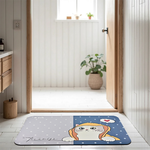 【Monster】 Soft Diatomaceous Earth Absorbent Mat – Cat Series (60x40cm) – Raincoat Kitty, , large
