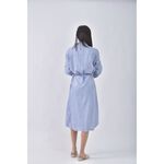 (S) 質感丹寧牛仔排扣藍色洋裝二手衣, , large