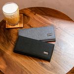 【MQ】Yamagata 細人字紋 長夾 學生錢包 日系 質感, , large