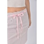 (S) mastina質感棉質條紋粉色短裙二手衣, , large