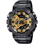 CASIO 卡西歐 G-SHOCK 工業風大錶殼金屬雙顯手錶 520情人節 送禮推薦-黑x金 GM-110BD-1A9, , large