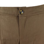 特大尺碼-版型偏大 女款 高腰 直筒 休閒褲-黑/棕-0104075, , large