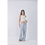 (XL) ks fashion高腰丹寧牛仔寬版藍色長褲二手衣, , large
