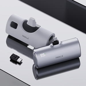 【GUXON】iWALK TWINS Wireless Portable Charger 20W / 5000mAh / Type-c + Lightning / Sliver