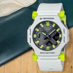 CASIO 卡西歐 G-SHOCK 潮流運動 極簡纖薄小巧雙顯手錶 GA-2300MW-8A, , large