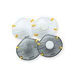 台灣現貨！工業用杯型頭戴式口罩(KN95)  白色/活性碳 一般/帶呼吸閥 頭綁戴式碗型防工業粉塵/顆粒物/飛沫/霧霾, , large