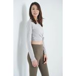 YOGA FLOW Ula Tshirt - 長袖圓領罩衫 - 鴿子灰 Dove Grey, , large