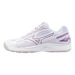 Mizuno Cyclone Speed 4 男女 排球鞋 羽球鞋 室內運動 緩衝 白 紫 [V1GC238010], , large