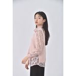 (S) 質感兩件式粉色長袖上衣二手衣, , large
