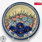 【SOLO Vintage】Cerraf Polish Pottery 26cm Dinner Plate Song of Wildflowers Series Made in Poland, , large