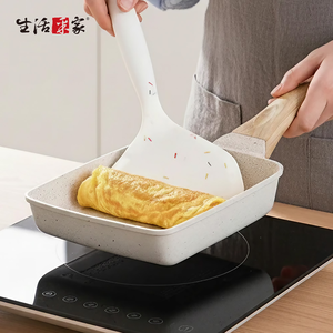 SHCJ 不沾玉子燒鍋【18cm】淺米白 IH爐鍋具 不沾鍋煎鍋 土司煎鍋 肉排煎鍋 早餐鍋