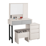 【Hampton 漢汀堡】瓦喬2.7尺伸縮木門化妝台-含椅, , large