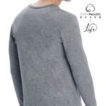 CR熾燒厚刷絨圓領男保暖衣, , large