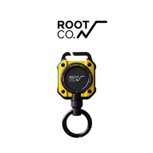 【Leo手機周邊專賣店】ROOT CO. 360度正方形多功能登山扣 / MAG REEL SQR. / 黃色