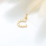 【Angel & Me】Golden Lucky Horseshoe s925 sterling silver necklace gift, , large