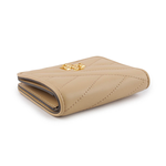 Tory Burch Kira 縫線設計暗釦拉鍊零錢袋短夾/沙漠色, , large