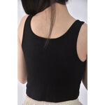 (S) caco無袖黑色上衣二手衣, , large