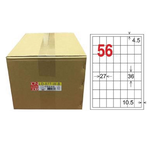 【龍德】LONGDER 三用電腦標籤 A4 56格 27*36mm白色1000張/箱 LD-877-W-B(適用雷射、噴墨、影印), , large