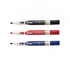 【Pentel 飛龍】細字白板筆 圓頭 1.5mm /支 MW851 - 黑色
