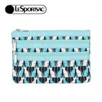|快速出貨|Lesportsac 3-zip Cosmetic 三層拉鍊化妝包 - 鏡中貓影, , large