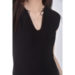 (S) uniqlo質感背心黑色上衣二手衣, , large