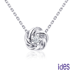 [ides愛蒂思] 成年禮 生日禮 日系輕珠寶OL系列設計款14K金鑽石項鍊鎖骨鍊/花圈