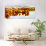 【御畫房】金秋湖畔 國家一級畫師手繪油畫60×120cm(VF-119), , large