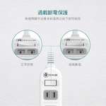 【Leo手機周邊專賣店】DIKE戴克 安全加強型一切四座電源延長線-9尺/2.7M / DAH549WT, , large