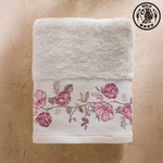 【SOLO Vintage】LCW Home 50x80cm Flower Embroidery Towel 100% Cotton Super Absorbent Made in Turkey, , large