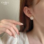 【Gulicc】古莉可 耳環 法式復古簡約珍珠滾邊氣質耳環, , large