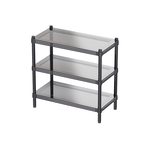 【Y HOUSE】60x30x60公分 極致美學 沖孔三層收納層架-烤漆黑, , large