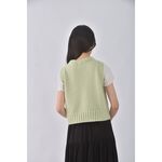 (S) standing質感背心綠色上衣二手衣, , large