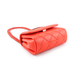 TORY BURCH Fleming 縫線翻蓋小款二用包/紅莓色, , large