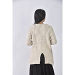 (S) peace dove小香風氣質圓領白色長袖上衣二手衣, , large