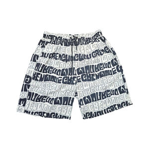 COAST AIR立體織紋花紋款短褲-黑白塗鴉M~3L