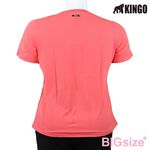 KINGO-大尺碼-女款 圓領T恤-桔-414117, , large