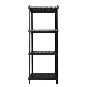 【Y HOUSE】45x45x120cm perforated plate four-layer rack perforated plate rack iron rack - black paint