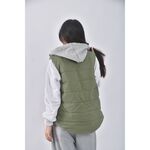 (S) fifty percent棉質純棉連帽背心綠色外套二手衣, , large