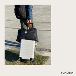 【YUNJOIN】 行李箱拉桿手提袋-藍色 厚實 挺立 大容量 收納包 拉桿袋 旅行袋 行李袋 防潑水, , large