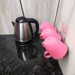 [熊好貼國際]杯架 漱口杯架（台灣製造不鏽鋼）置杯架 一體成型超堅固 凹凸粗糙光滑平整面（超黏貼）皆可貼無痕掛勾掛鉤, , large