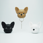 Frenchy Dog Key Holder- Black, , large