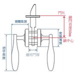 水平鎖 通道鎖 加安牌 青古銅 LYK803 無鑰匙 鎖閂長度60mm 左右不分邊都適用, , large