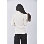 (S) 高領羅紋白色長袖上衣二手衣, , large